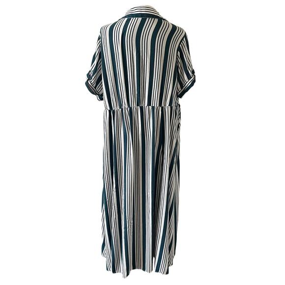 Torrid Women's Striped Short Sleeve Maxi Dress Size 2/ 2XL Summer Casual Comfort - Picture 3 of 8